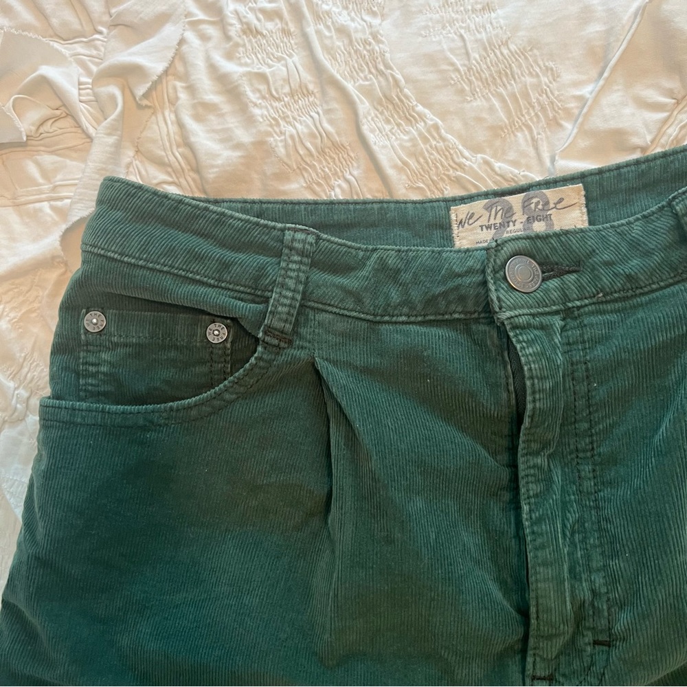 Free people green corduroy shorts - Picture 3 of 9